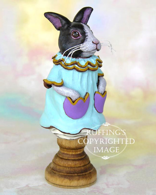 Tulip the Dutch Bunny Original Folk Art Rabbit Doll Figurine by Max Bailey
