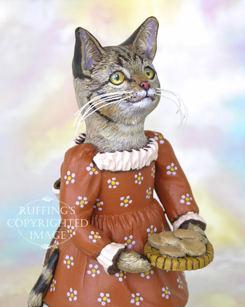 Winifred the Tabby Cat, Original One-of-a-kind Art Doll Figurine by Max Bailey