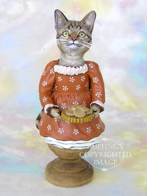 Winifred the Tabby Cat, Original One-of-a-kind Art Doll Figurine by Max Bailey