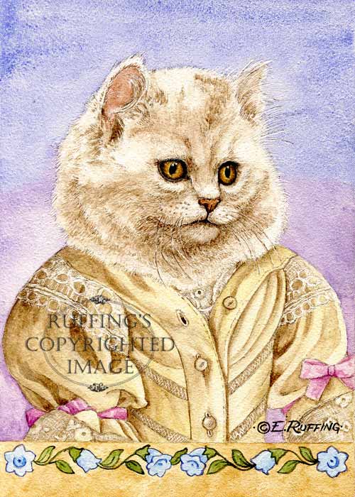 "Elenora" ER36 by Elizabeth Ruffing Champagne Kitten Print