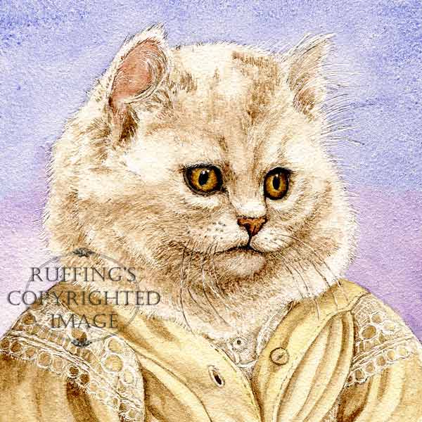 "Elenora" ER36 by Elizabeth Ruffing Champagne Kitten Print Detail